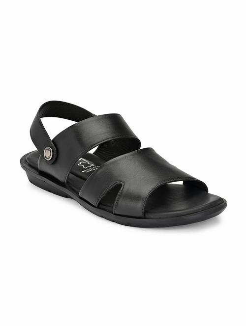 black leather back strap sandals - 17531987 - Very Small Image - 1