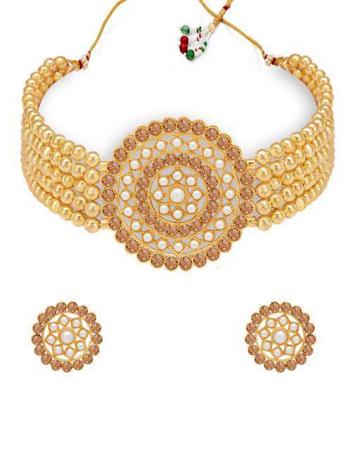 gold plated choker necklace - 17532351 - Very Small Image - 1