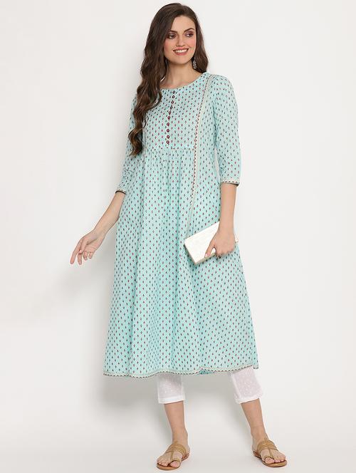 printed a-line kurta - 17532789 - Very Small Image - 1