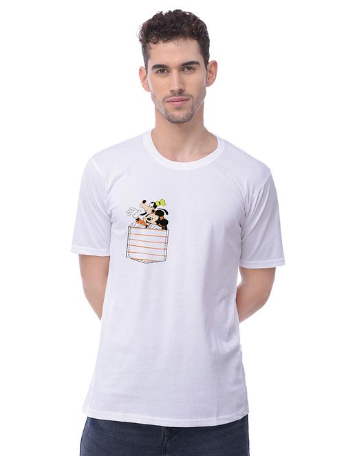 white chest print t-shirt - 17533239 - Very Small Image - 1