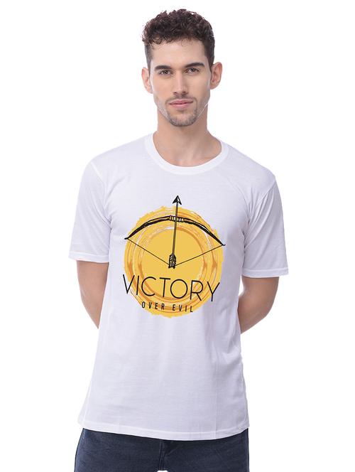 white chest print t-shirt - 17533247 - Very Small Image - 1