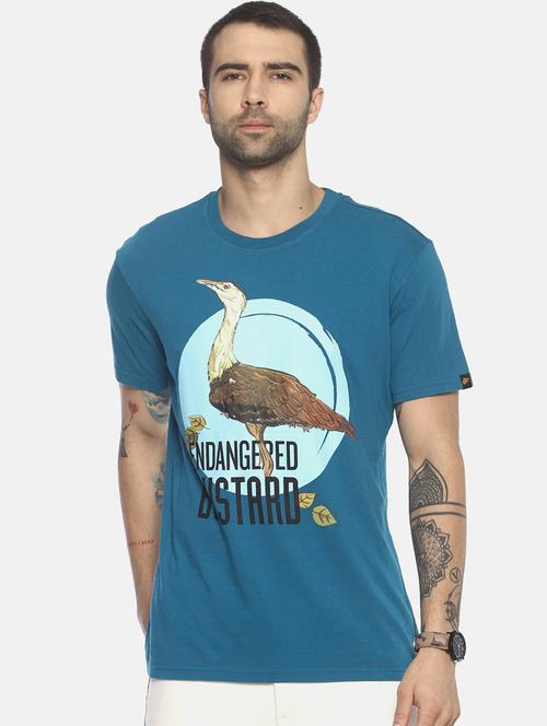 blue printed t-shirt - 17533662 - Very Small Image - 1