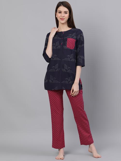 printed nightwear pajama set  - 17533698 - Very Small Image - 1