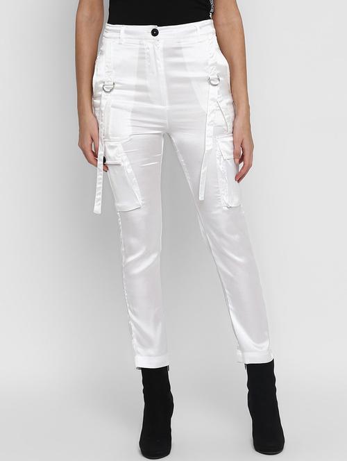 high rise solid cargos trouser - 17533881 - Very Small Image - 1