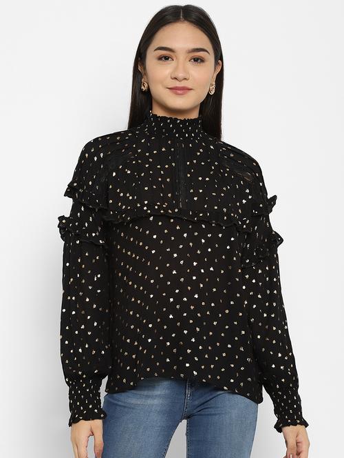 high neck printed top - 17533975 - Very Small Image - 1