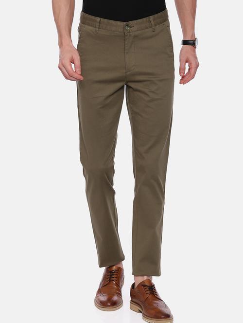 olive green solid chinos - 17534748 - Very Small Image - 1