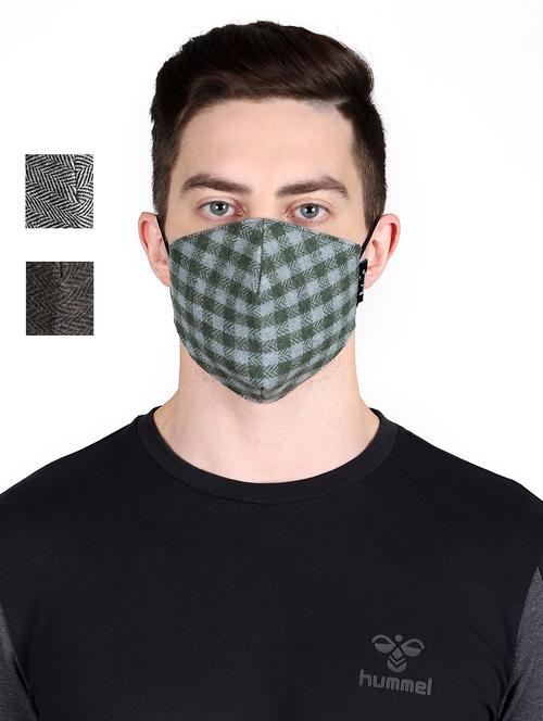 multi colored 3 layer filteration  outer layermade from woolen fabric. inner made poly cotton which is extra soft and dries fast. middle 3rd of micro fabric for an stage filtration. antipollution men mask - 17535078 - Very Small Image - 1