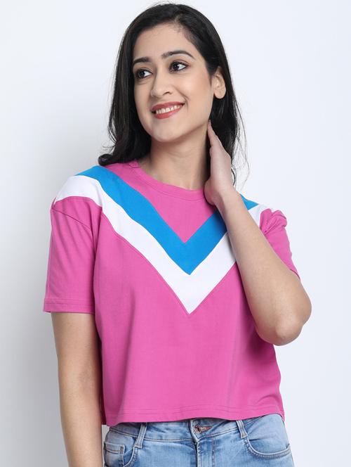 contrast detail crop tee  - 17535352 - Very Small Image - 1