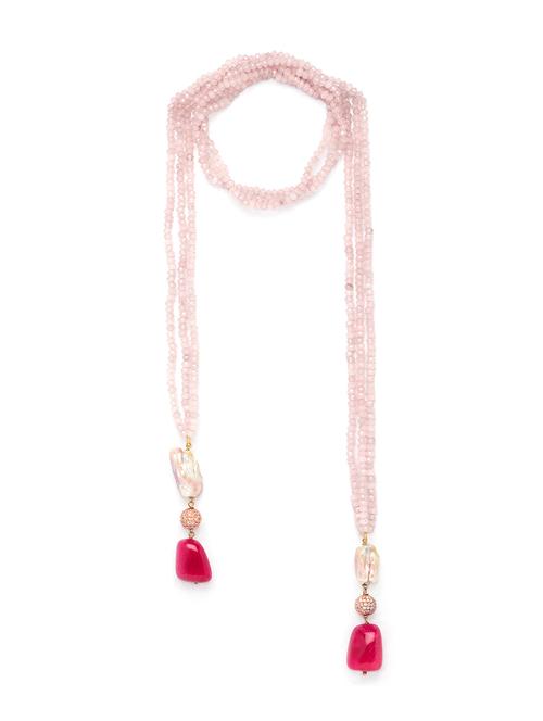 pink brass  necklace - 17536316 - Very Small Image - 1