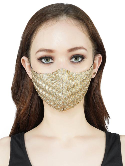 gold  anti-pollution women mask - 17536598 - Very Small Image - 1