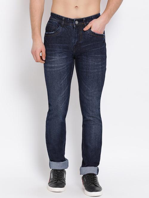 dark blue washed denim jeans - 17536917 - Very Small Image - 1
