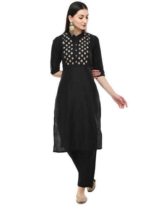 embroidered kurta pant set - 17537363 - Very Small Image - 1
