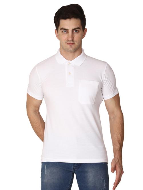 white solid polo t-shirt - 17537630 - Very Small Image - 1