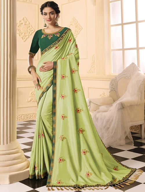 embroidered pre-stitched saree - 17537716 - Very Small Image - 1
