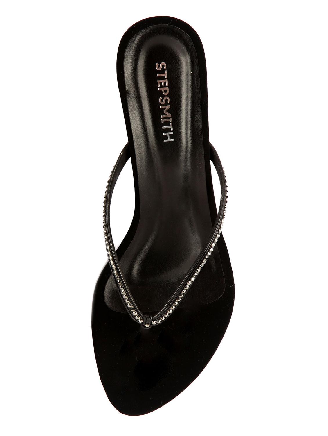 black synthetic slip on sandals - 17538479 - Zoom Image - 3