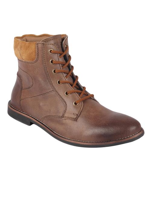 brown leather lace up boots - 17539860 - Very Small Image - 1