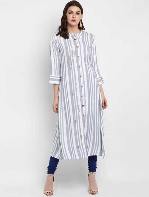 striped straight kurta - 17540123 - Very Small Image - 1