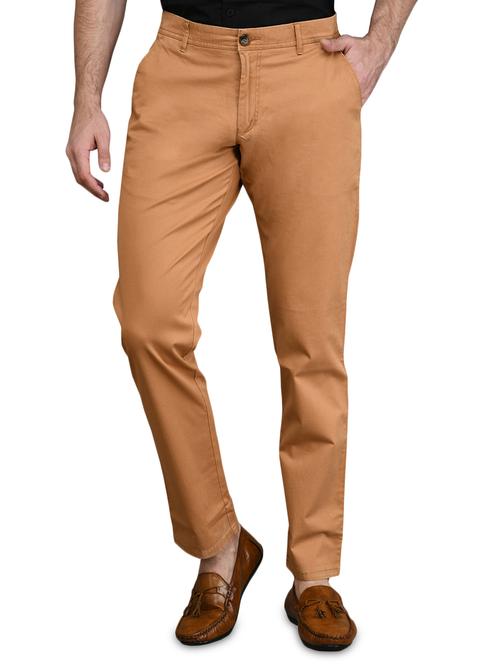 brown solid chinos - 17540525 - Very Small Image - 1