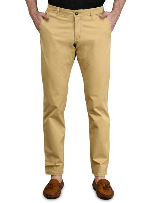beige solid chinos - 17540526 - Very Small Image - 1
