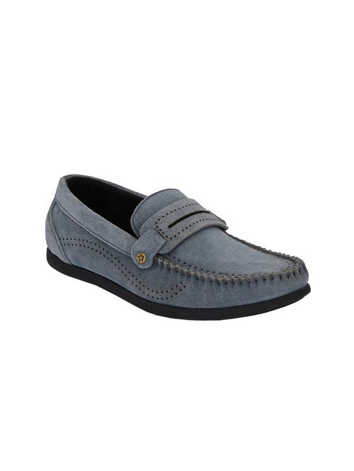 blue leather slip on loafers - 17540782 - Very Small Image - 1