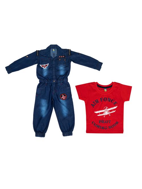 dark blue cotton blend full length sets twin sets  - 17541048 - Very Small Image - 1