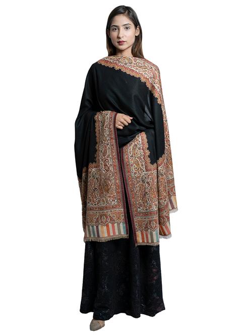 women's black paisley shawl - 17542228 - Very Small Image - 1