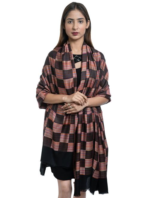 black wool shawl - 17542244 - Very Small Image - 1