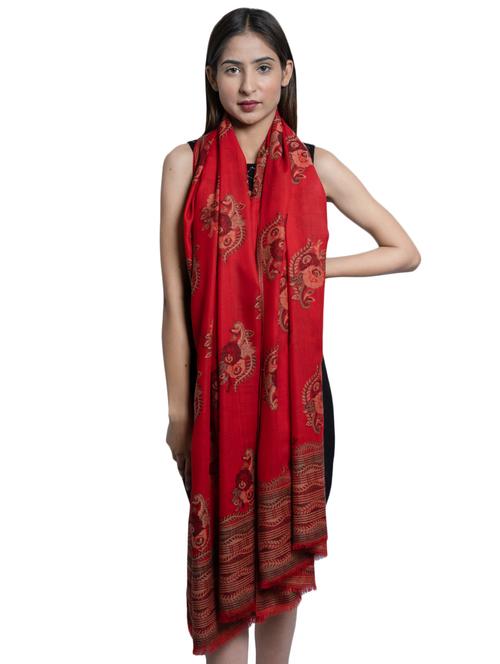 red wool shawl - 17542259 - Very Small Image - 1