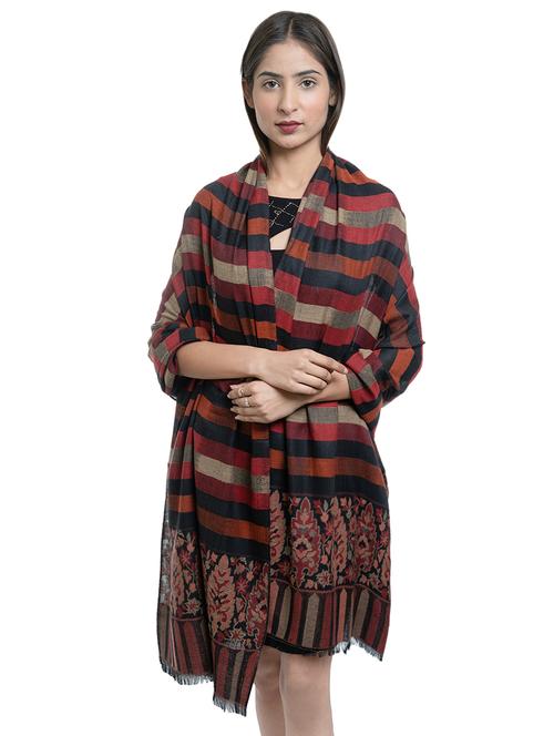 black wool shawl - 17542262 - Very Small Image - 1