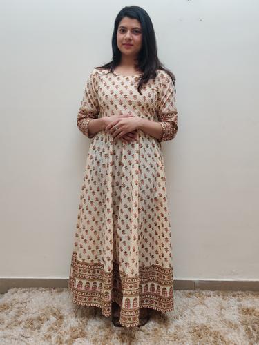 cotton printed anarkali kurta  - 17543451 - Very Small Image - 1