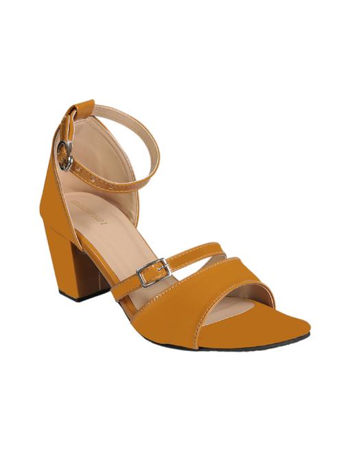 yellow synthetic back strap sandals - 17543565 - Very Small Image - 1