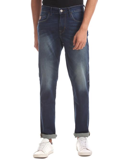 blue light washed denim jeans  - 17546396 - Very Small Image - 1