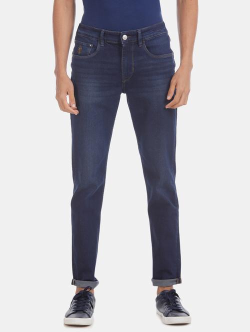 blue light washed denim jean - 17546568 - Very Small Image - 1