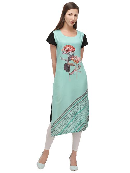 women's straight kurta - 17547289 - Very Small Image - 1