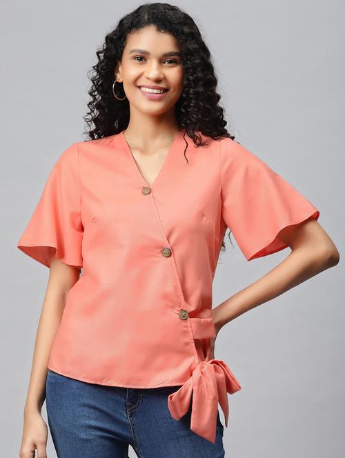 button up wrap top  - 17547739 - Very Small Image - 1