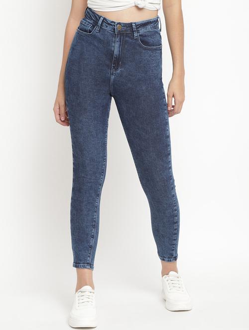 high rise acid washed jeans  - 17549056 - Very Small Image - 1