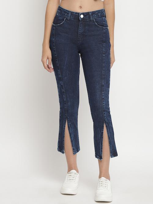 vent hem denim jeans  - 17549086 - Very Small Image - 1