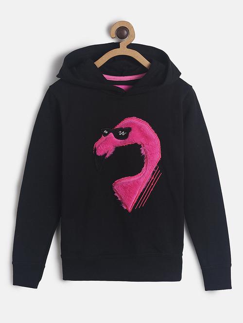 front print hood neck sweatshirt - 17549661 - Very Small Image - 1