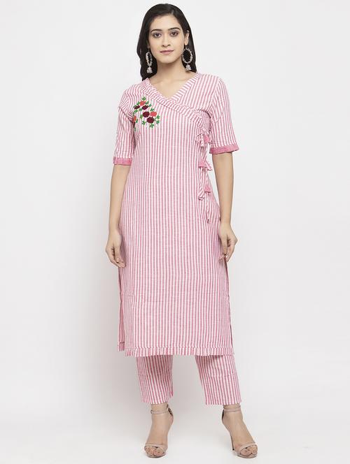 striped kurta palazzo set - 17549898 - Very Small Image - 1