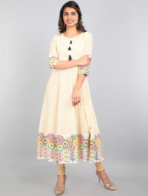 printed anarkali kurta - 17550168 - Very Small Image - 1