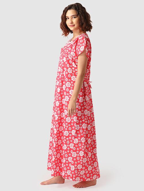 lace detail floral nighty  - 17550277 - Very Small Image - 1