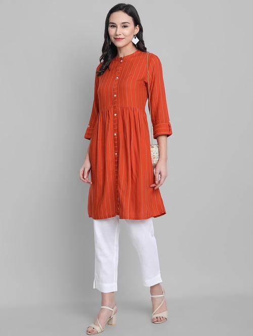 striped flared kurta - 17550541 - Very Small Image - 1