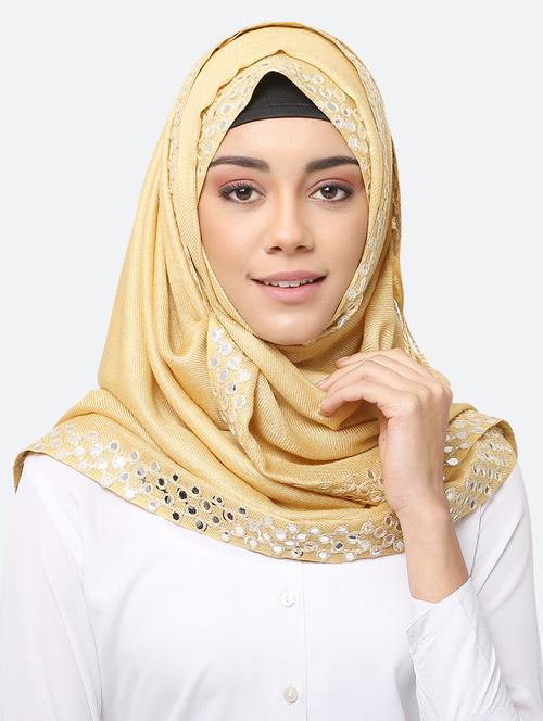 gold viscose scarf - 17550555 - Very Small Image - 1
