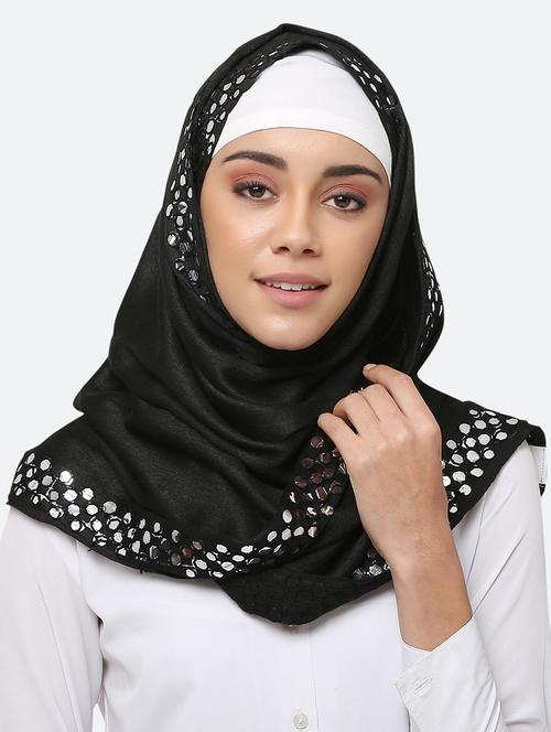 black viscose scarf - 17550585 - Very Small Image - 1