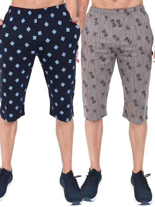 set of 2 multi colored printed three - fourths - 17551473 - Very Small Image - 1