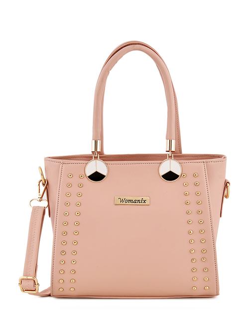 pink leatherette (pu) handbag - 17552294 - Very Small Image - 1