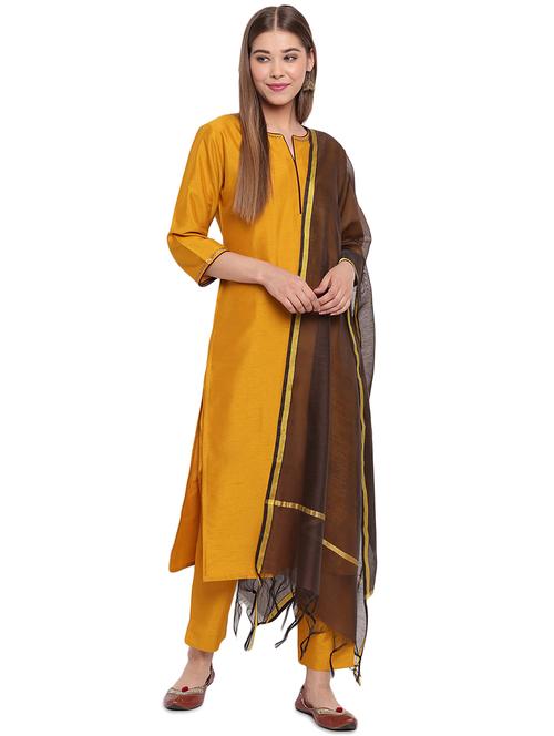 mustard suit set - 17552462 - Very Small Image - 1