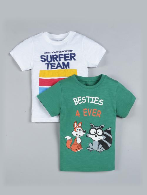 set of 2 multi colored cotton t-shirt - 17554216 - Very Small Image - 1