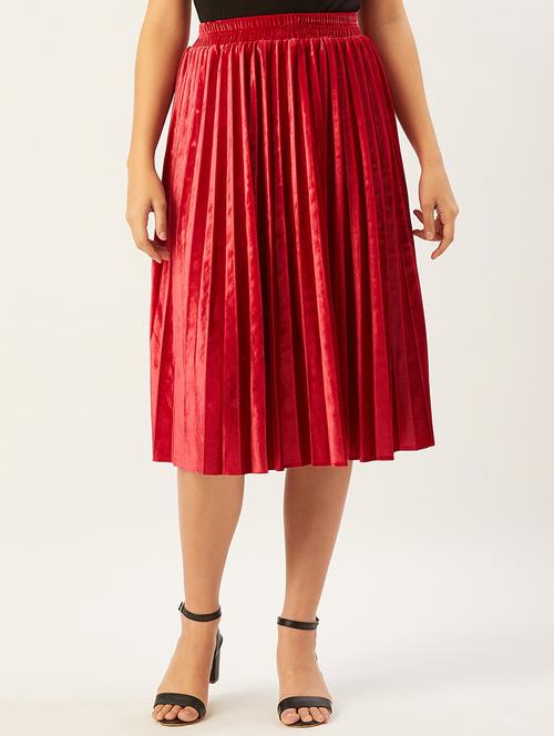accordion pleated flared skirt - 17554793 - Very Small Image - 1