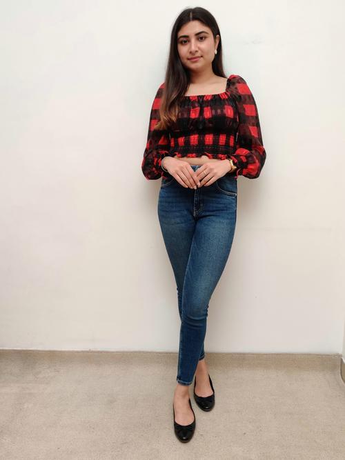 black and red checkered top  - 17554929 - Very Small Image - 1